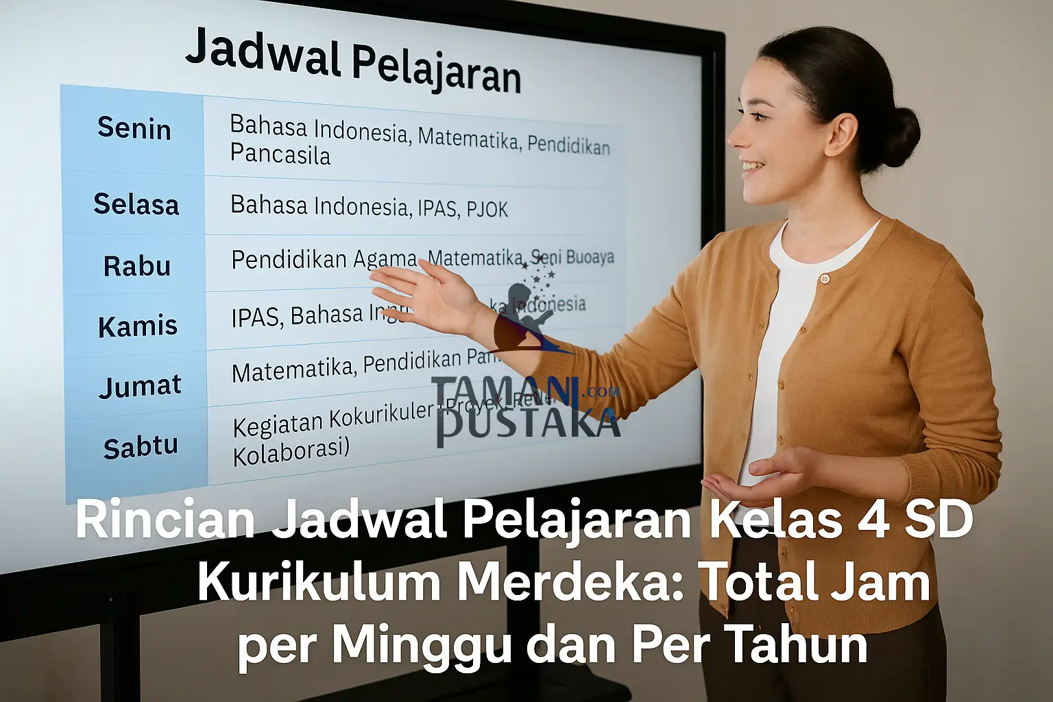 Rincian Jadwal Pelajaran Kelas 4 SD Kurikulum Merdeka: Total Jam per Minggu dan Per Tahun